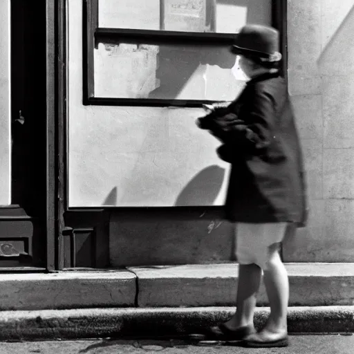 Image similar to street photography by vivian maier. professional photography.