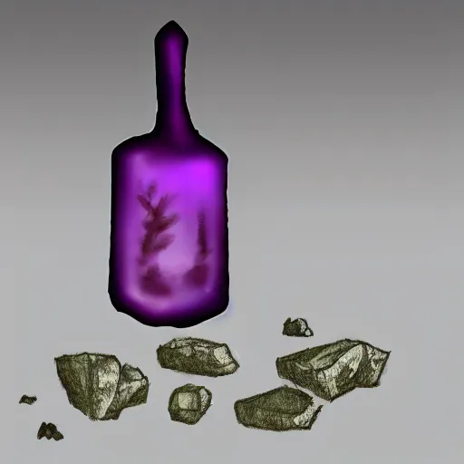 Image similar to Amethyst potion. Fantasy concept art.