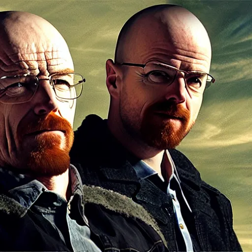 Image similar to walter white and jesse pinkman muckbang