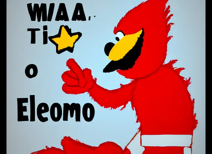 Image similar to elmo propaganda poster