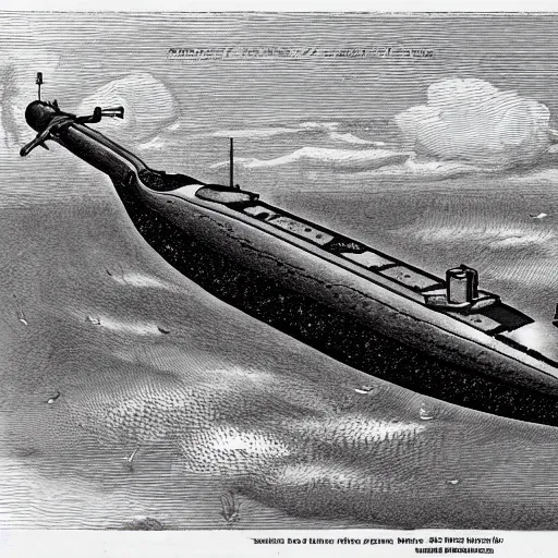 Image similar to illustration of a submarine