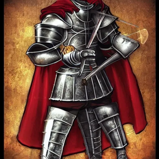 Image similar to “a manga medieval knight”