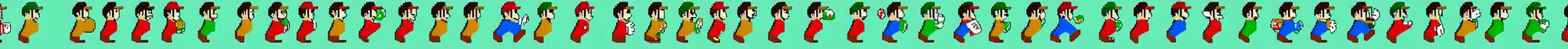 Image similar to super mario bros 1 9 8 5, mario sprite sheet walk cycle, full body, 8 bit pixel art, nintendo official media, white background