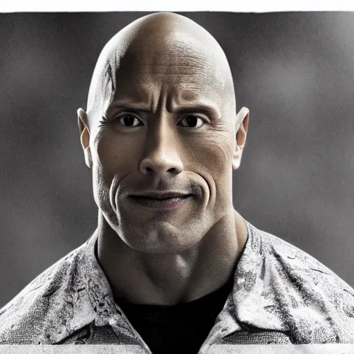 Image similar to photo of Dwayne Johnson at 100 years old