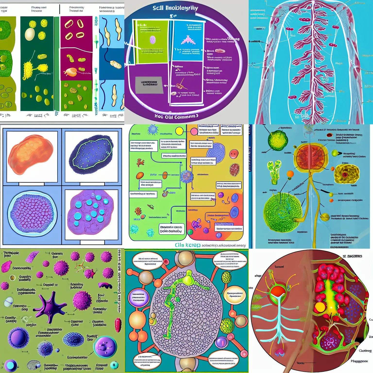 Prompt: cell biology diagram