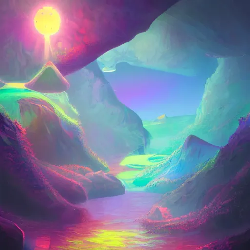 Image similar to landscape of hero with pistol swimming in chromatic SPIRITS in misty mysterious astral temple, beautiful, dmt, trending on artstation, omnious, soft, artwork by Wong, Liam