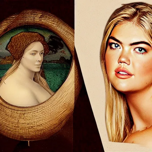 Prompt: kate upton by leonardo davinci