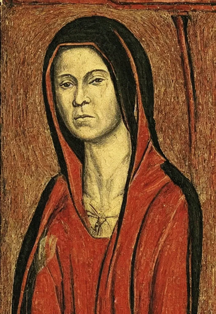 Image similar to saint mary mackillop by Duccio, circa 1285