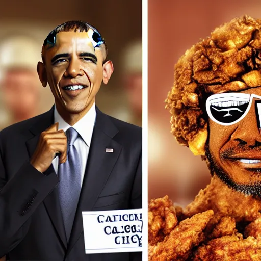 Prompt: obama as waspy caucasian head of a southern fried chicken franchise, colonel of fried chicken, southern planation owner, alabama, georgia, texas