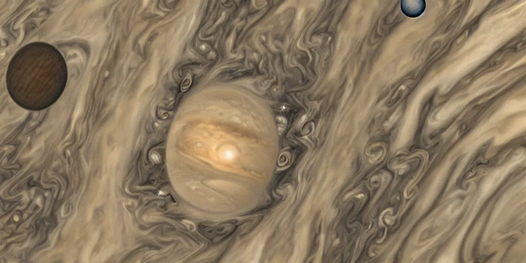 Prompt: Space flight on Jupiter's surface