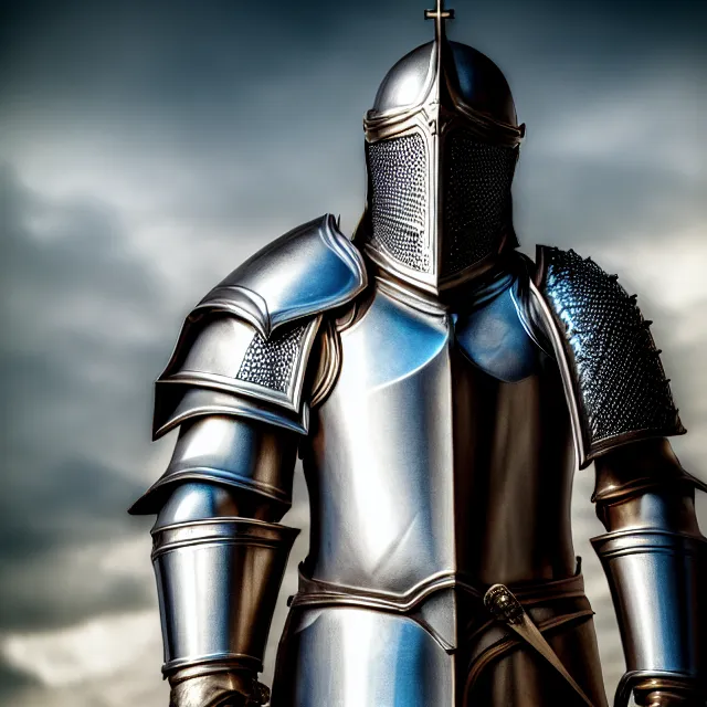 Image similar to photo of a holy paladin knight, highly detailed, 4 k, hdr, smooth, sharp focus, high resolution, award - winning photo