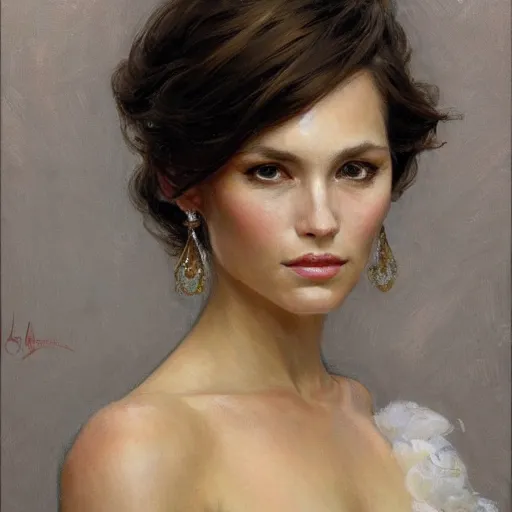 Prompt: ultra realistic portrait of a beautiful woman, intricate, elegant, highly detailed, smooth, sharp focus, by gil elvgen, greg manchess, mucha