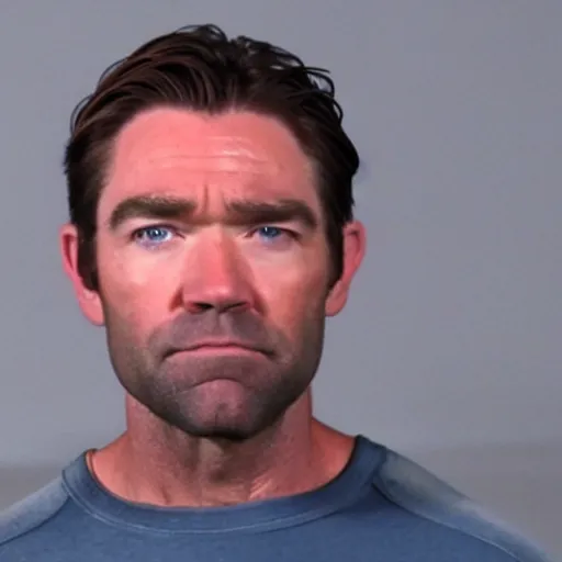 Image similar to antony starr as homelander mugshot