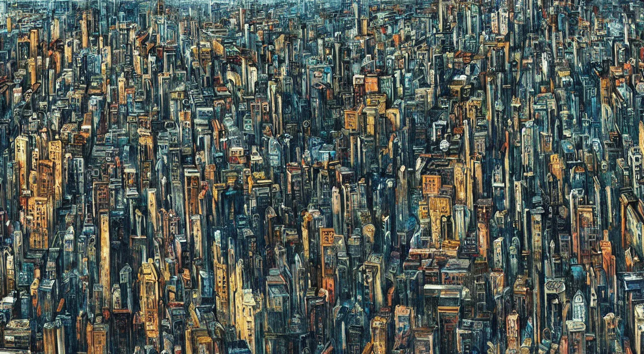 Image similar to a beautifully ultradetailed painting of disordered city in film inception