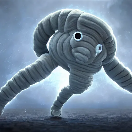 Image similar to a tardigrade in a dynamic pose. character design. gesture drawing. line of action. official art, unreal engine 5, unreal engine. tetsuya nomura. medium shot. ray tracing hdr. 8 k. uhd. sharp focus. highly detailed. masterpiece. anime render. cinematic lighting. lifelike. symmetrical. beautiful.