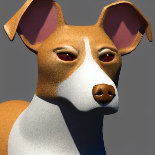 Prompt: 3 d render of a dog, 4 k, game model