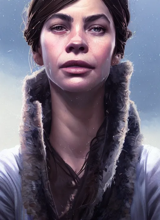 Prompt: Highly detailed portrait of homeless Sofia Vergara, in GTA V, Stephen Bliss, unreal engine, fantasy art by Greg Rutkowski, Loish, Rhads, ferdinand knab, Makoto Shinkai and Lois van baarle, ilya kuvshinov, rossdraws, Tom Bagshaw, global illumination, radiant light, detailed and intricate environment