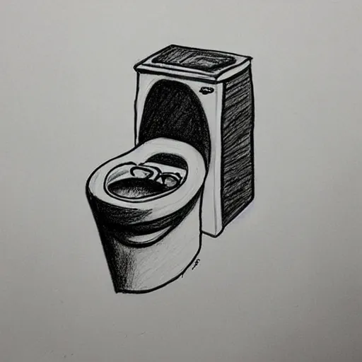 Prompt: drawing on toilet paper by Alexandre Van Leemput