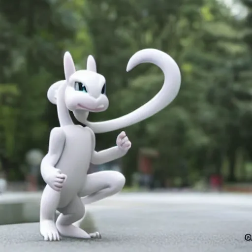 Prompt: national geographic professional photo of mewtwo, award winning