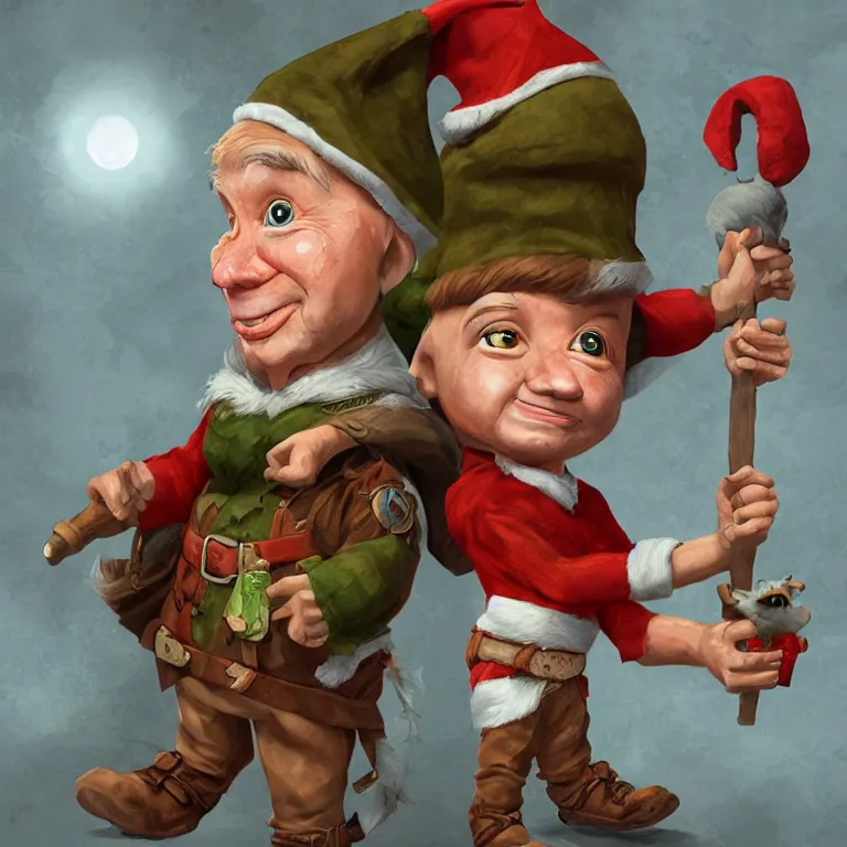 Image similar to Lindsay Graham as the real life Keebler Elf, artstation, highly detailed