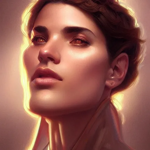 Image similar to beautiful portrait of Lou Vairo, the hockey coach, fantasy, intricate, elegant, highly detailed, digital painting, artstation, concept art, smooth, sharp focus, luxury fashion illustration, art by artgerm and greg rutkowski and alphonse mucha, brightly lit cinematic soft lighting, photorealistic