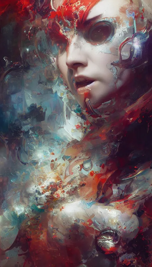 Image similar to psytrance artwork, by ruan jia