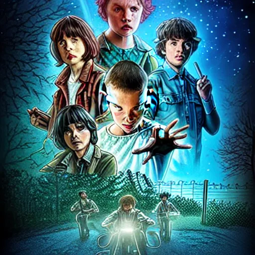 Image similar to digital art of stranger things season 5 by ArtStationHQ