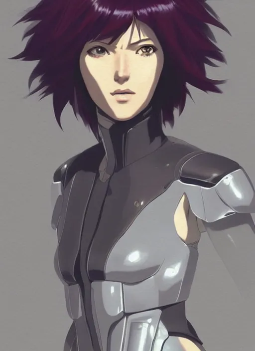 Prompt: motoko kusanagi • ghost in the shell • gunnm• alita battle angel • alita • cowboy bebop • overdetailed cinematic concept art scifi female • trigun • cyberpunk 2077 • eva 01 by greg rutkowski trending on artstation, hyperdetailed, daily deviation