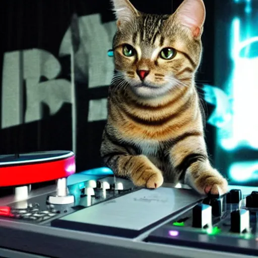 Prompt: cat as a dj