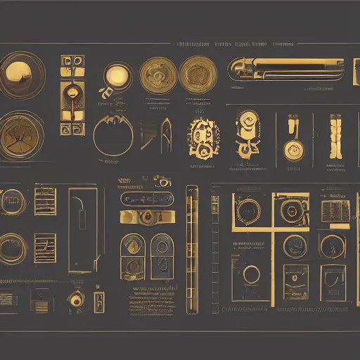 Prompt: beautiful render of ui designer ， icon design ， the game icon ， cord ， steampunk by victo ngai reference sheet white background fine details unreal engine, 4 k hd wallpaperjpeg artifact, blur, artfact