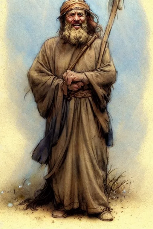 Prompt: (((((1950s bible character moses . muted colors.))))) by Jean-Baptiste Monge !!!!!!!!!!!!!!!!!!!!!!!!!!!