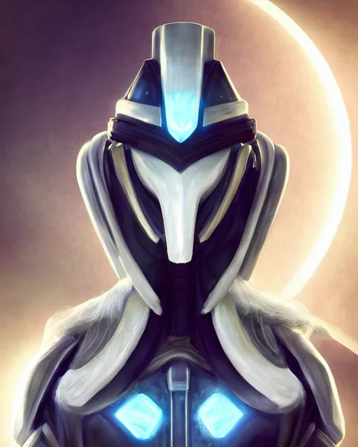 Image similar to perfect white haired egyptian bale god, warframe armor, beautiful, symmetric, dreamy, half african,, green eyes, charlize theron, detailed, scifi platform, laboratory, experiment, 4 k, ultra realistic, epic lighting, android body, illuminated, cinematic, masterpiece, art by akihito tsukushi, voidstar