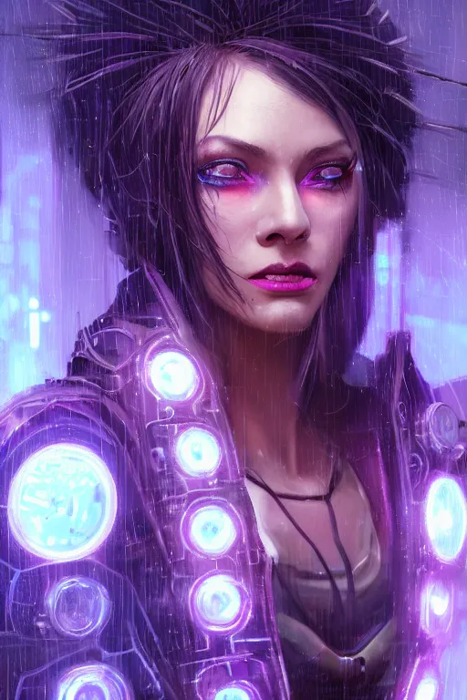 Prompt: portrait futuristic genuine cyberpunk female Witch Doctor, in futuristic stormy heavy snowy thunder tokyo rooftop Enchantment cyberpunk night, ssci-fi, fantasy, intricate, very very beautiful, elegant, neon light, highly detailed, digital painting, artstation, concept art, soft light, hdri, smooth, sharp focus, illustration, art by tian zi and craig mullins and WLOP and alphonse mucha