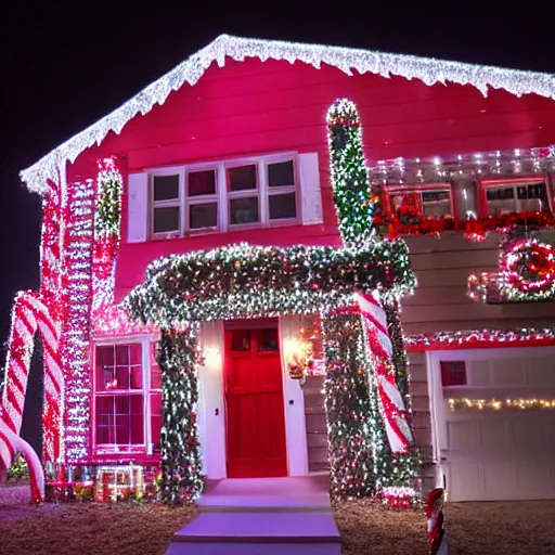 Prompt: base in candy cane lane