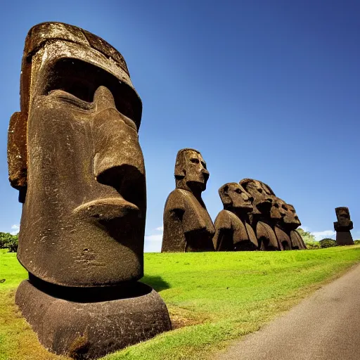 Prompt: moai statue , 8k , 4k , professional photography, award winning photo