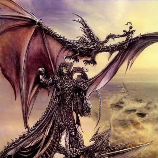 Image similar to dragon winglings, Louis Royo