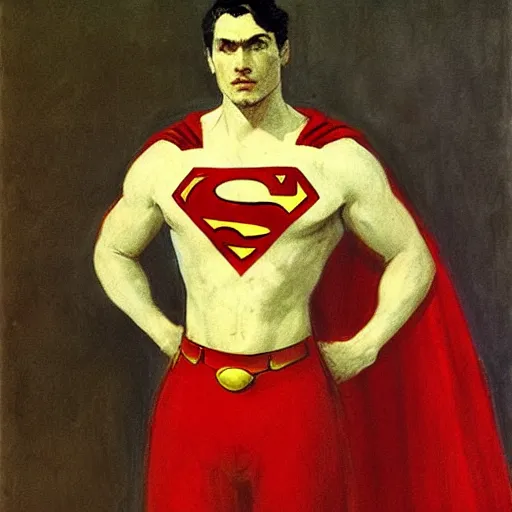 Image similar to superman by ilya repin