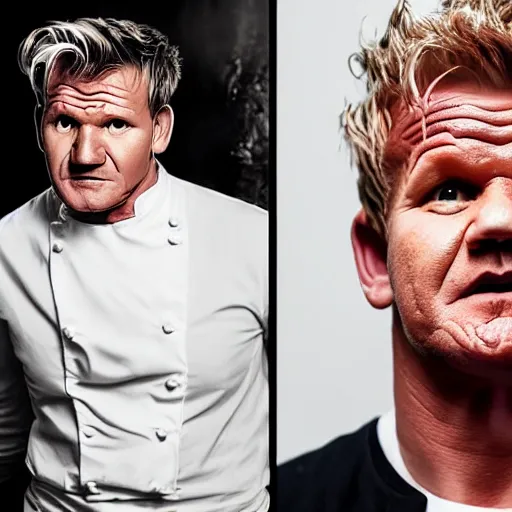 Image similar to gordon ramsay turning into a horrible horrific cthulu lovecraftian monster in the style of greg rutkowski