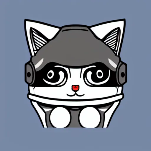 Image similar to a simplified vector based illustration about a kitten with a cosmonaut helmet, style of Akira motion movie, space colors, smooth and clean vector curves, no jagged lines, vinyl cut ready