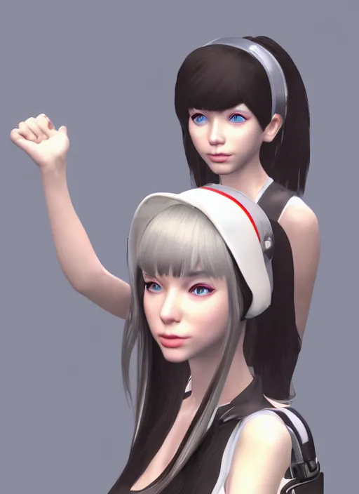 Image similar to ai 3 d girl in metaverse ; unreal engine ; wide angle ; 3 d ; highly detailed