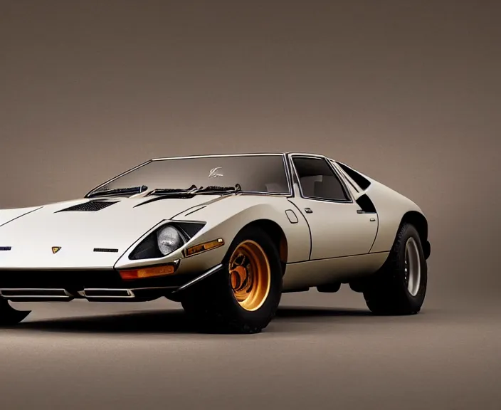 Image similar to a detailed combination of a lamborghini countach and a jaguar e - type and datsun 2 4 0 z, concept photo, round headlights, 8 k, highly detailed, dramatic lighting