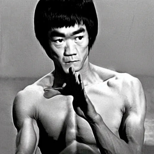 Image similar to Bruce Lee as an old man, if he was still alive today