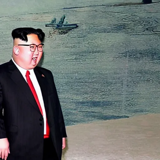 Prompt: kim jong - un very fat