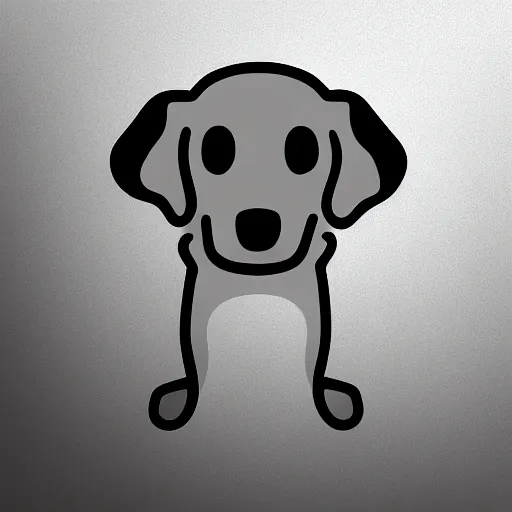 Image similar to dog simple icons, black and white