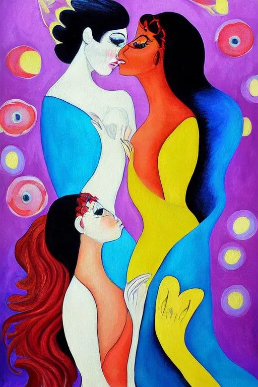 Prompt: kiss beautiful harmony painting