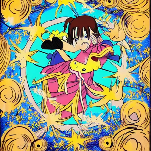 Image similar to dancing duck in anime style