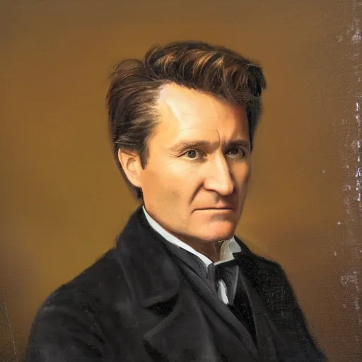 Image similar to portrait of Robert Herjavec, in the style of the Hudson River School