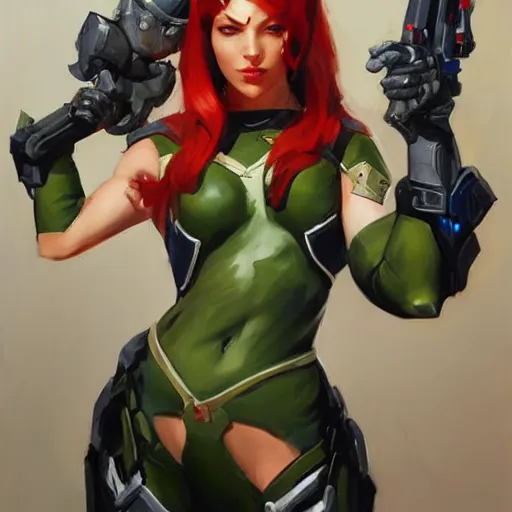 Prompt: greg manchess portrait painting of armored punisher ivy as overwatch character, medium shot, asymmetrical, profile picture, organic painting, sunny day, matte painting, bold shapes, hard edges, street art, trending on artstation, by huang guangjian and gil elvgren and sachin teng