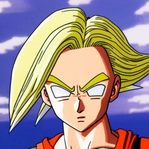 Image similar to a closeup detailed portrait of Android 18 from Dragon Ball Z, anime masterpiece by Studio Ghibli, 8k, sharp high quality anime