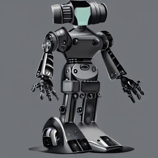 Prompt: prototype robot war android, concept art